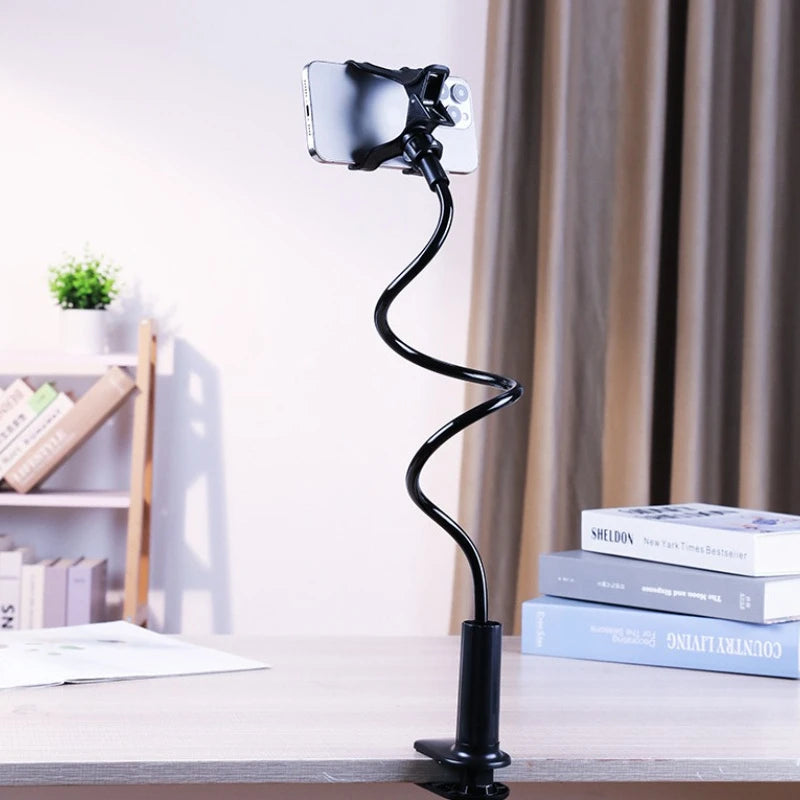 Adjustable 360 ° rotating portable lazy phone holder, suitable for bedside offices and homes, with clip