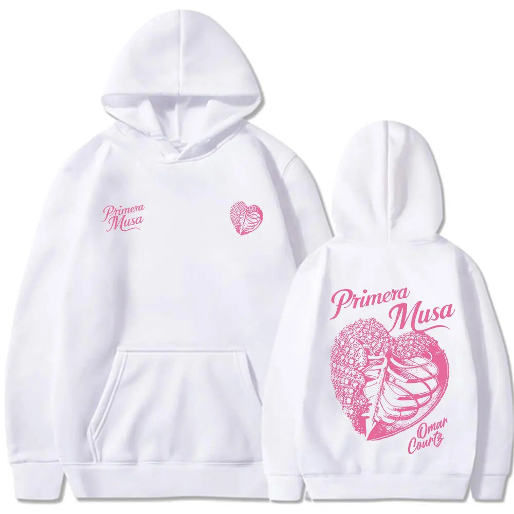 Omar Courtz Primera Musa Album Tour Merch Hoodies Men's Women Fashion Hip Hop Hooded Sweatshirts Fleece Oversized Pullovers Coat