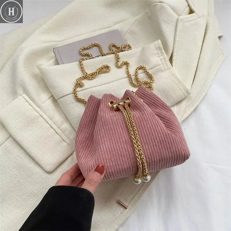 Summer women handbag new style mini bucket bag chain small shoulder bag 01-SB-mnstsr HALALZEN