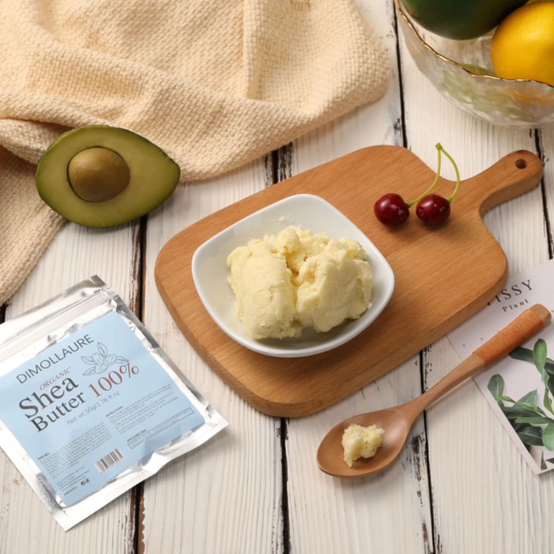 Dimollaure 50g Natural Organic Unrefined Shea Butter Oil Skin Care Body Oil Moisturizing Nourishing Body Massage Cosmetics Oil HALALZEN