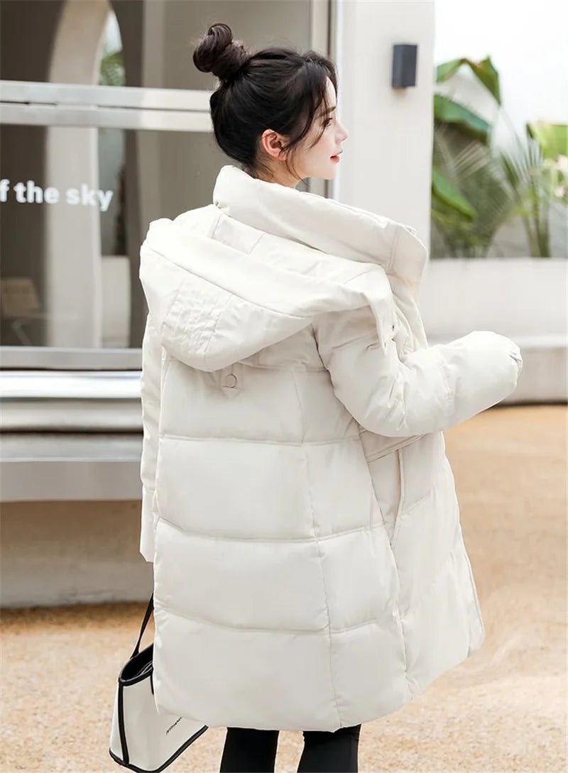 Winter Jacket Women's Parkas Coat 2023 New Long Coat Down Snow Wear Outerwear Female Hooded Waterproof Cotton Padded Parka