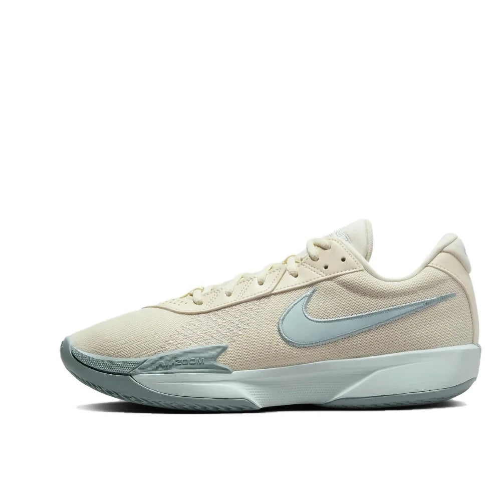 Nike Air Zoom G.T. Cut Academy Men's Low Top Basketball Shoes Comfortable Shock Absorbing Athletic Shoes Gray and White Colorway