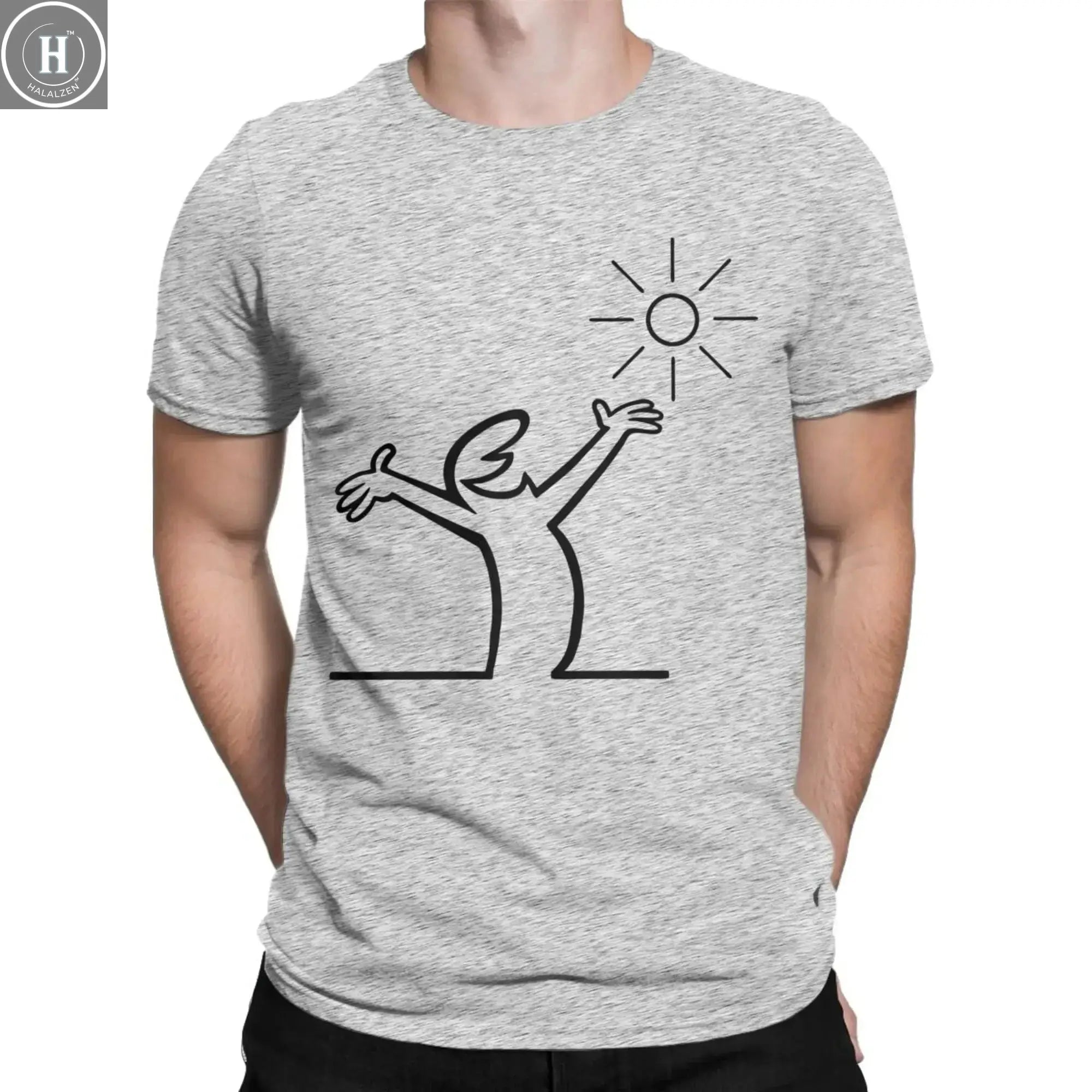 Fun La Linea Summer Sun T-Shirts Men Round Neck 100% Cotton T Shirt Badum Linus Lineman Short Sleeve Tees 6XL Tops Streetwear HALALZEN