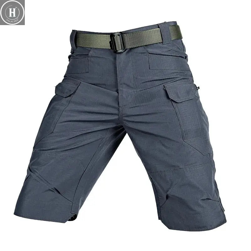 Outdoor Multi-Pocket Shorts Mens Summer Tactical Casual Shorts Waterproof Quick-dry Combat Pants Lightweight Training Shorts HALALZEN