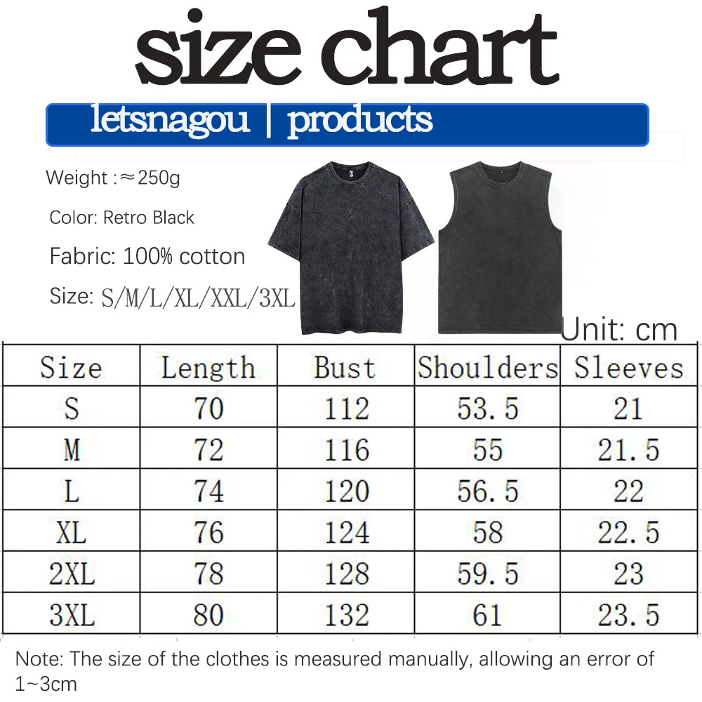 Printed Washed Tshirt Anime Demon Slayer Cotton Men Vintage Washed T-Shirt Graphic Tshirt Streetwear Tees Summer Casual Clothes