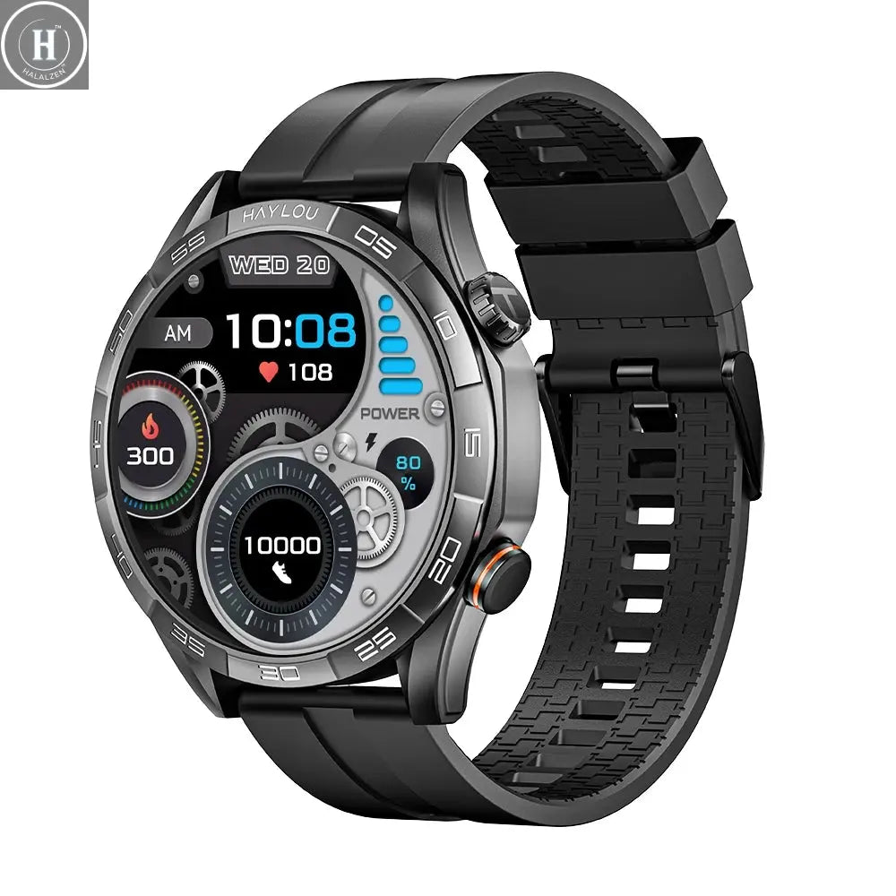 HAYLOU Solar 5 Voice Calling Smartwatch 1.58'' AMOLED Display 60Hz Smart Watch 24H Health Monitoring Sports Smartwatch for Men HALALZEN