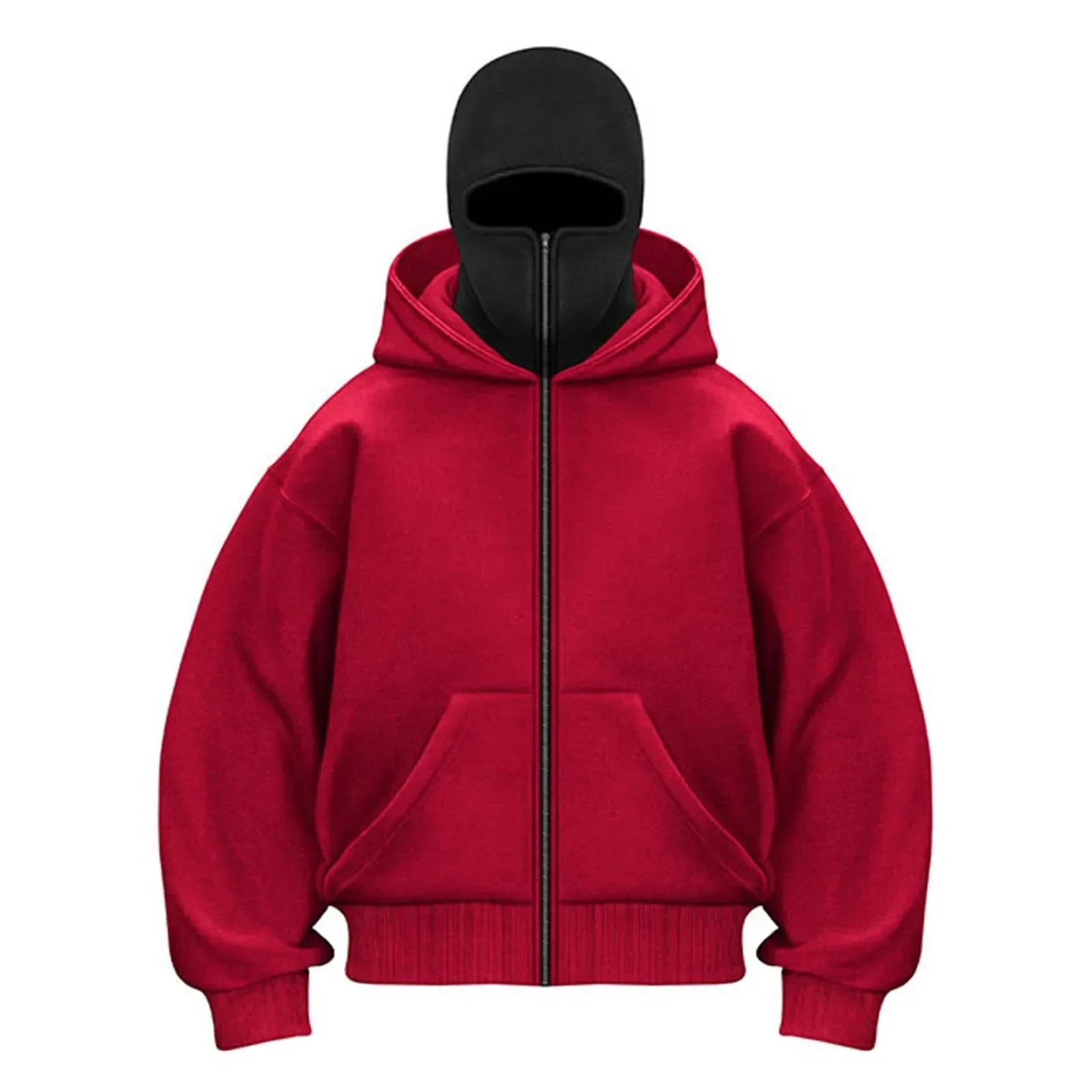 Ins Trendy Brand Double Hat Hooded Hoodie Jacket Men's and Women's Same Style Loose Zipper Couple