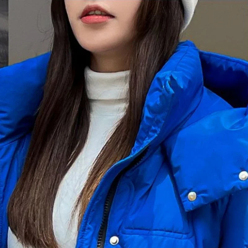 2024 New Women Jacket Winter Parka Down Cotton JacketsLoose Thick Warm Hooded Parkas Casual Long Coat Waterproof Outwear