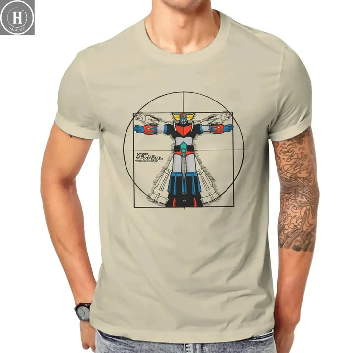 Men 192 Vitru Grendizer Goldorak UFO Robot T Shirt 100% Cotton Clothing Vintage Short Sleeve Tee Shirt Gift Idea T-Shirts HALALZEN