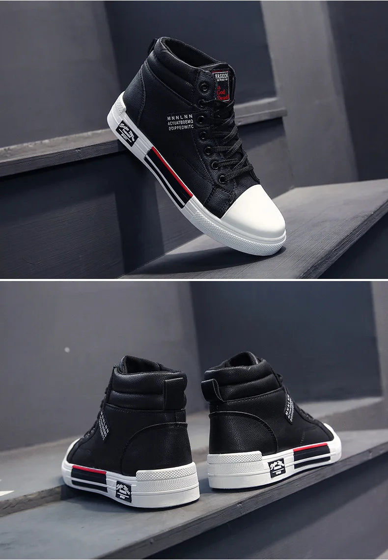 High-Top Casual Shoes for Men Non-Slip Student Male Sneakers New Winter Footwear