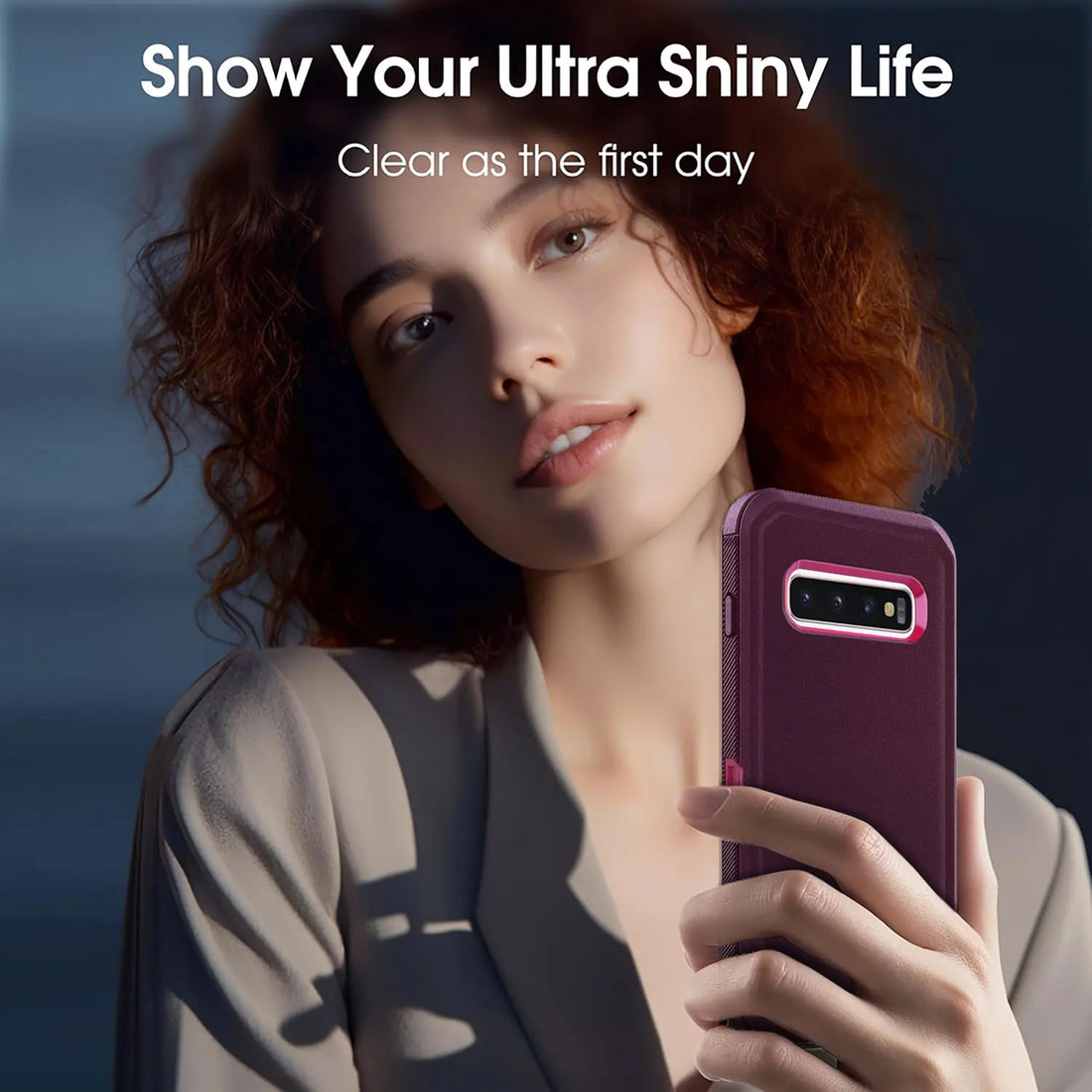 Red For Samsung Galaxy S10+ Plus S10 S10E Case Heavy Duty Shockproof Hard Protective Rugged Hybrid 3in1 Layers Phone Cover