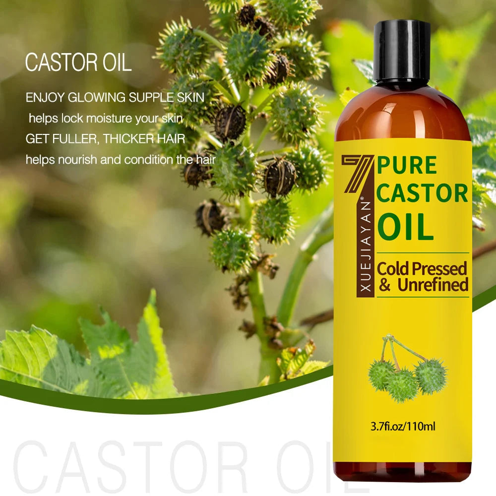 100% Pure And Castor Oil For  Eyelashes Hair Growth, And Eyebrows - Carrier Oil For Essential Oils, Aromatherapy And Massage HALALZEN