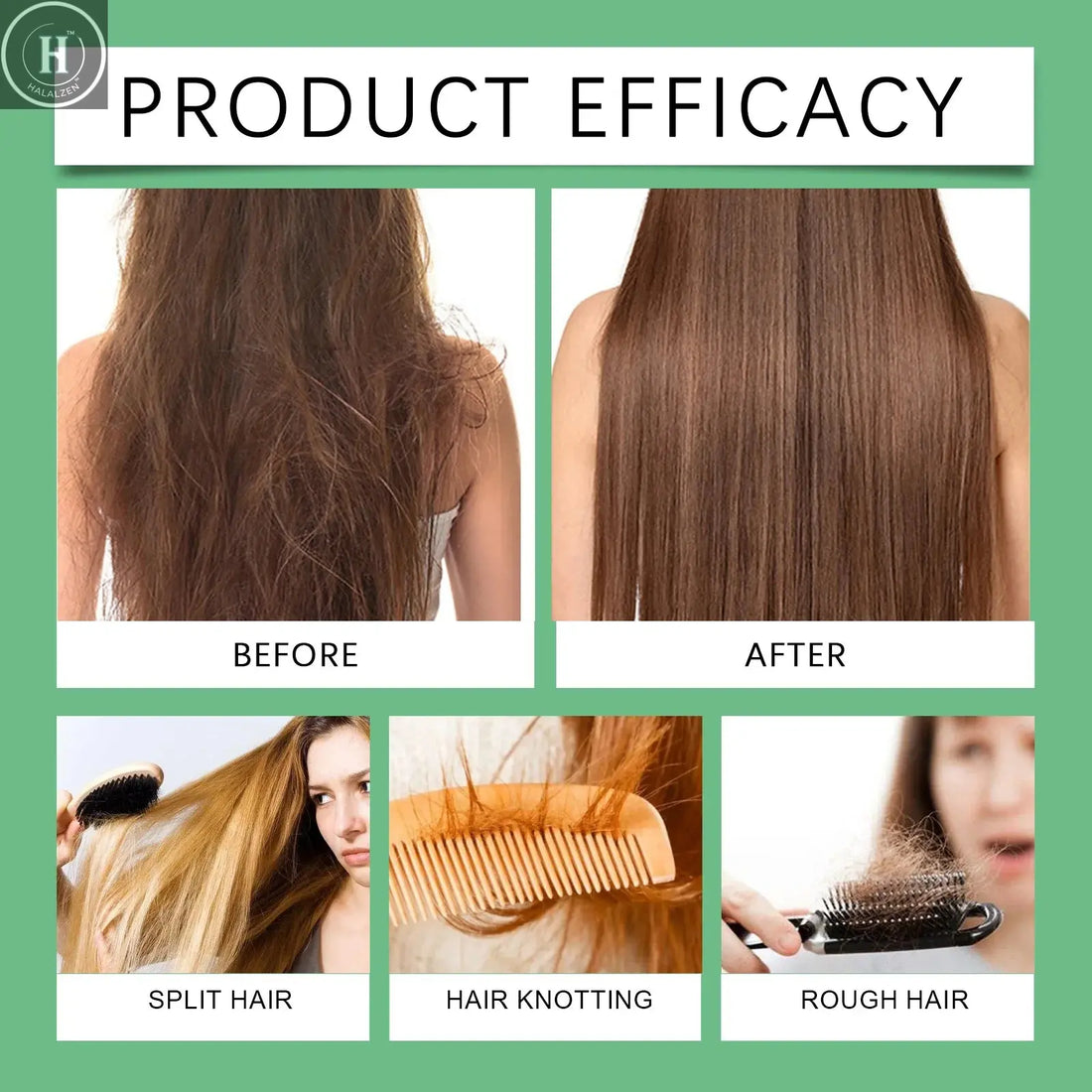 3pcs Rosemary Hair Growth Shampoo Thickening Hydrolyzed Keratin Dry Frizzy Damaged Repair Moisturizing Scalp Cleaning Shampoo HALALZEN