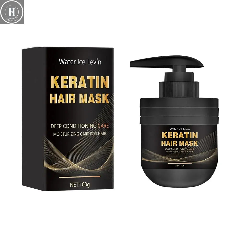 New Keratin Hair Mask For Maltreated Hair 5Seconds Repairing Damaged Frizzy Hairs Smoothing Nourish Straightening Hair Care 100g HALALZEN