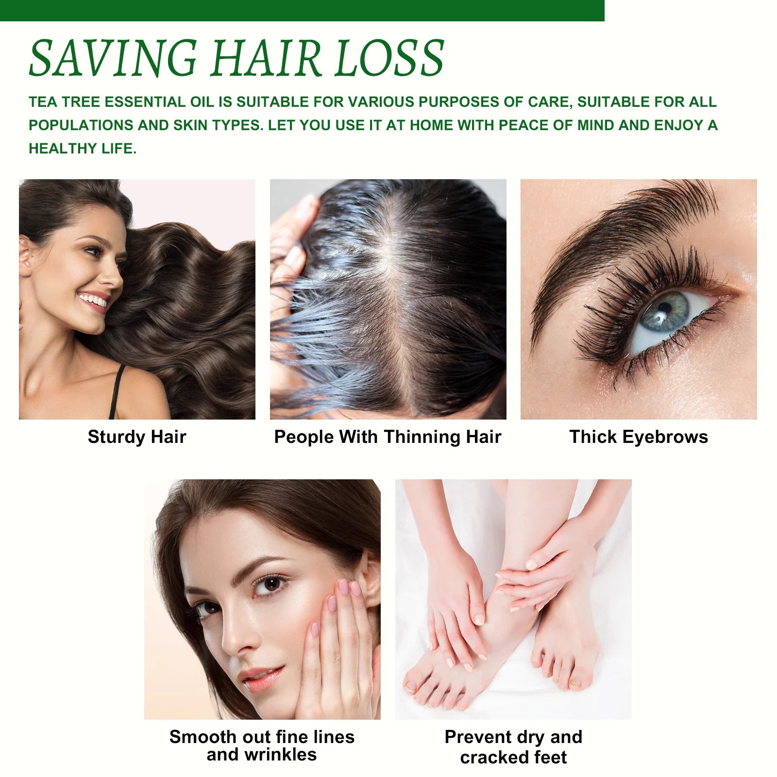 LUNOON Tea Tree Essential Oil 30ml for Hair Growth, Scalp Nourishment & Dry Skin Care Multi-Use Natural Tea Tree Oil HALALZEN