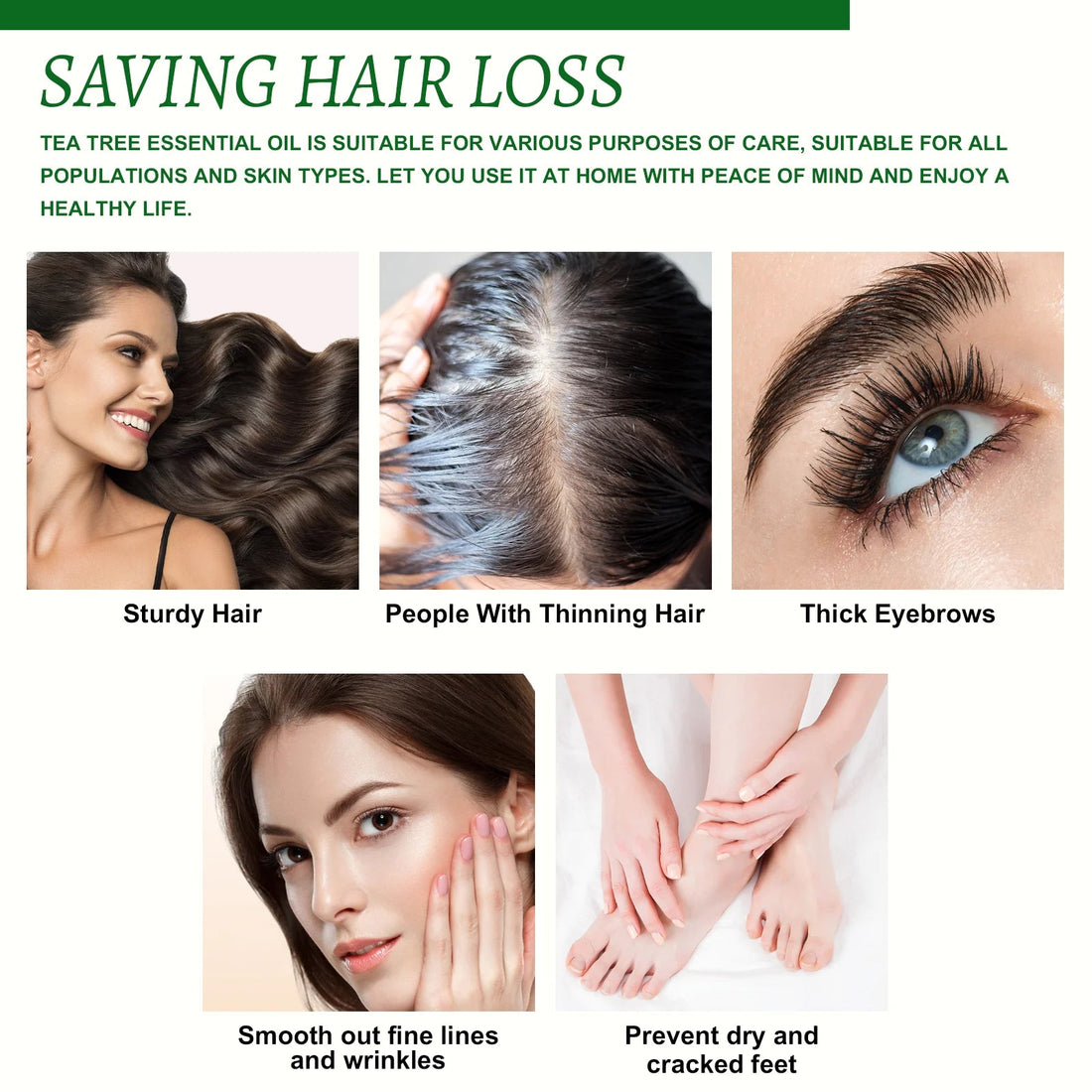 LUNOON Tea Tree Essential Oil 30ml for Hair Growth, Scalp Nourishment & Dry Skin Care Multi-Use Natural Tea Tree Oil HALALZEN