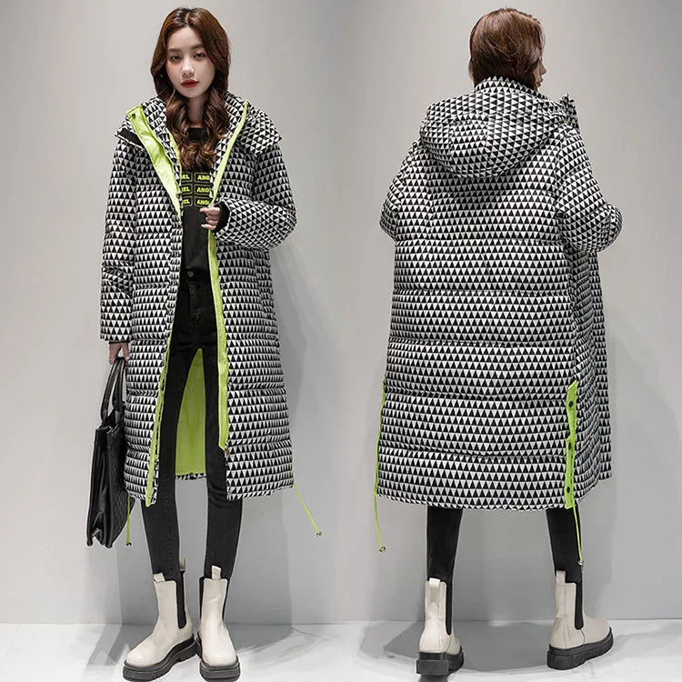 Snow Coat Padded Warm Jacket Down Jacket Winter Women Waterproof Coat Oversized Thick Long Parkas