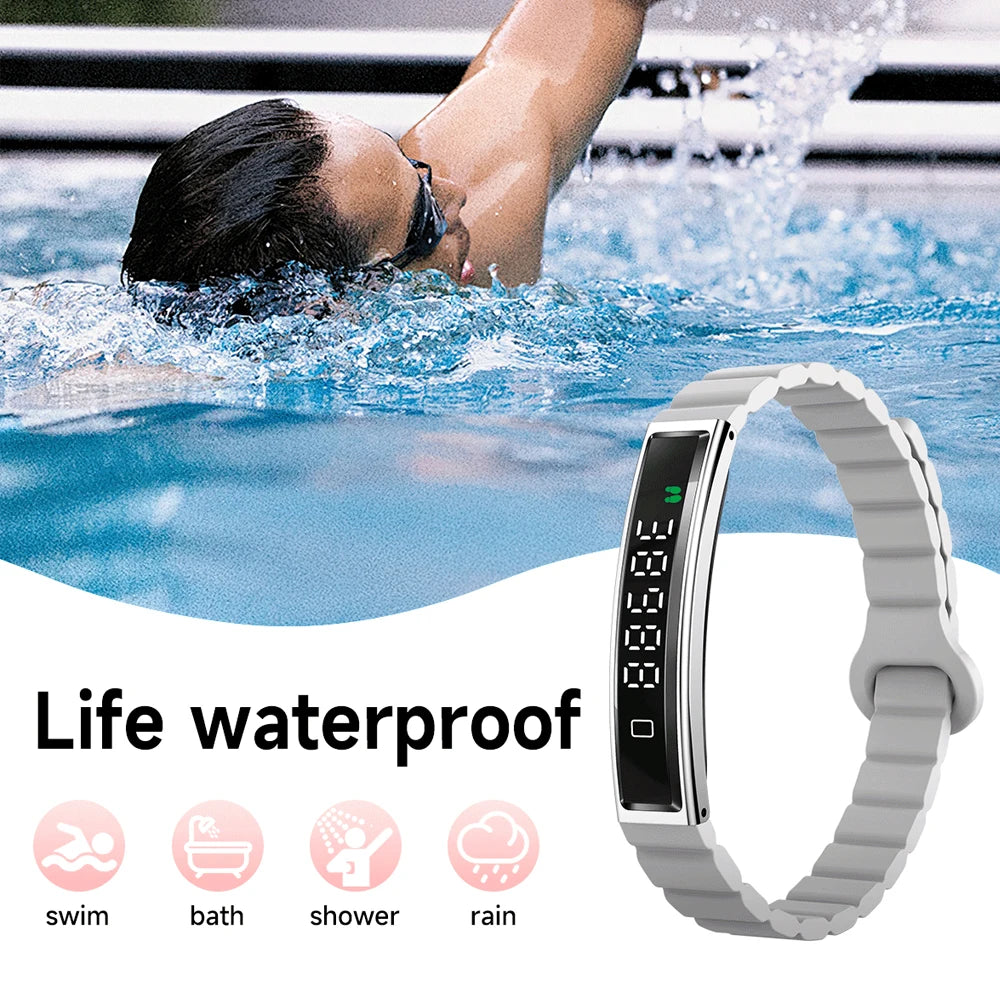 2026 New Fashion Women Smart Bracelet Sport Mode Fitness Tracker Heart Rate Health Monitoring IP68 Waterproof Smart Watch Men