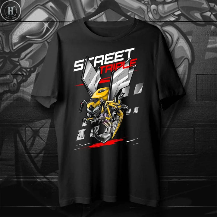 Classic Motorcycle Street Triple 765 R/RS Wasp Inspiration T-Shirt 100% Cotton O-Neck Summer Short Sleeve Casual Mens T-shirt HALALZEN