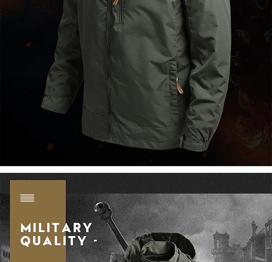 2024 Winter Jacket Fashion Coat Hoodies Camping Hiking Jacket Men's Casual Waterproof Jacket Windbreaker Men Outerwear Clothes