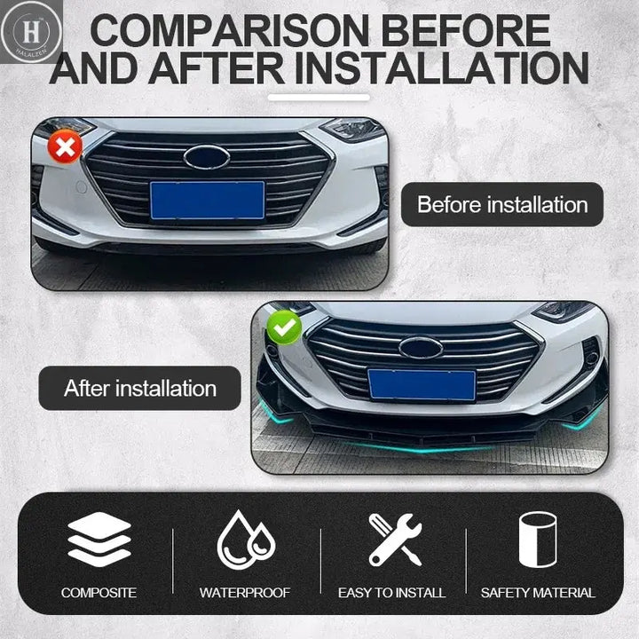 Hot Sell 5pcs Upgraded Front Bumper Shovel with Stepped Design High-Quality ABS Material Car Accsesories Accessory HALALZEN