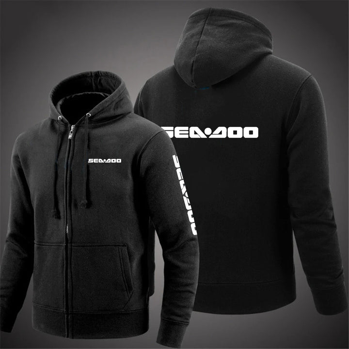 Sea Doo Seadoo Moto 2023 Men New Long Sleeves Cotton Solid Color Zipper Couples Hoodies Custom Sweatshirt Fashionable tops