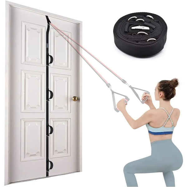 Door Anchor Strap For Resistance Bands Exercises Home Fitness Portable Band Hanging Tension Rope Buckle Belt Without Punching