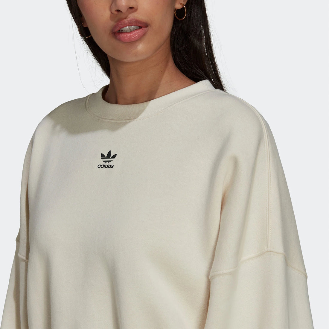 Adidas Official Authentic Women's Round Neck Logo Print Sportswear Hoodie H40022