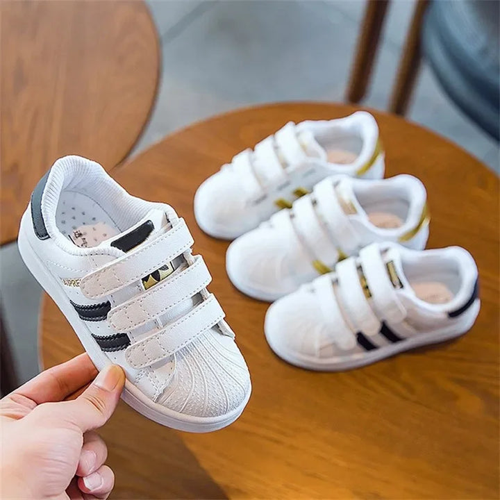 Baby Girls/Boys Autumn/Winter Fashionable Breathable Sneakers Casual Round Toe Kids Low-top Sneakers Comfortable Square Heel