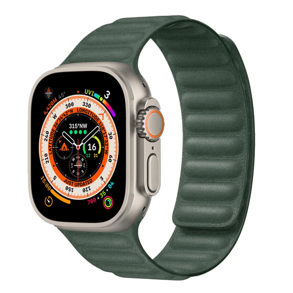 FineWoven strap For Apple Watch Band Ultra 2 49mm 44mm 40mm 45mm 41 46mm Magnetic loop correa bracelet iWatch Series 9 8 SE 7 10