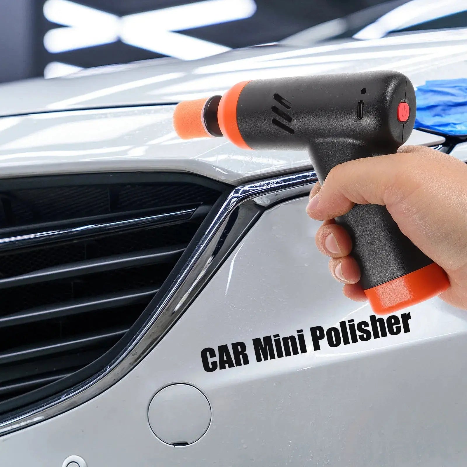 Mini Cordless Car Polisher Portable Electric Polishing Machine Rechargeable Buffer Polisher Kit for Car Detailing Scratch Repair HALALZEN