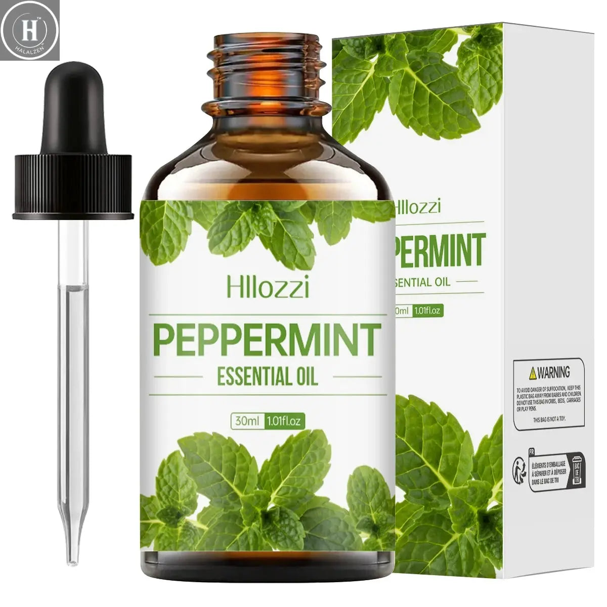 100ml/60ml/30mlPeppermint essential oil hydrating multifunctional essential oil aromatherapy candle car diffuser HALALZEN