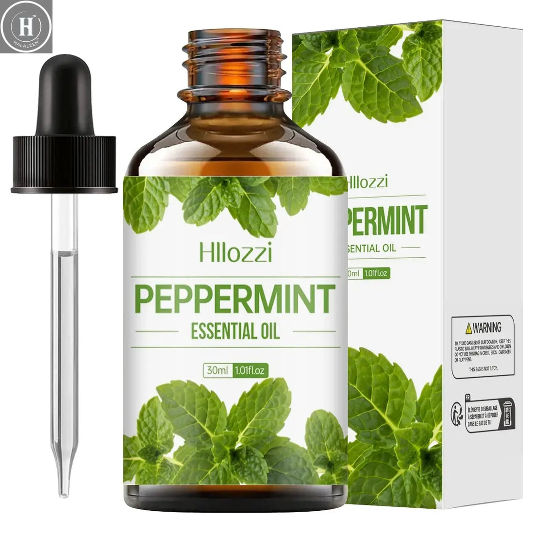 100ml/60ml/30mlPeppermint essential oil hydrating multifunctional essential oil aromatherapy candle car diffuser HALALZEN