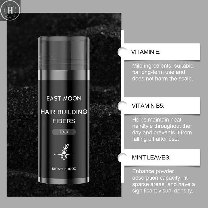 Vitamin E Hair Building Fibers Powder Long Lasting Improve Bald Hairline Thinning Treatment Instant Regrowth Hair Growth Powders HALALZEN
