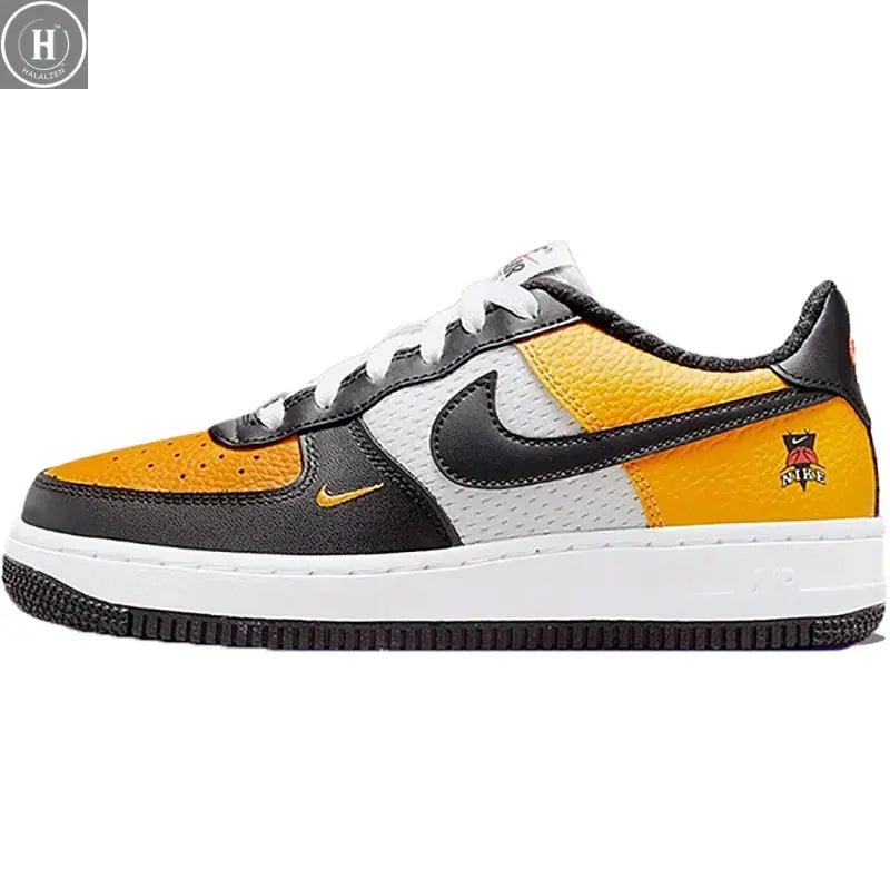 Nike genuine Air Force 1 children's low cut spliced wear-resistant board shoes DQ7779-700 HALALZEN