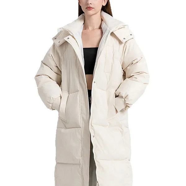 2024 New Zipper Thicken Snow Parkas Women Warm Thickened Long Sleeved Coats With Hood For Woman Winter Waterproof Outwear Tops ﻿