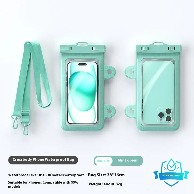 Outdoor Crossbody Waterproof Phone Bag Touchscreen Compatible Ipx8 Level Durable Mobile Phone Case For Swimming And Diving