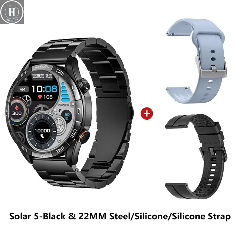 HAYLOU Solar 5 Voice Calling Smartwatch 1.58'' AMOLED Display 60Hz Smart Watch 24H Health Monitoring Sports Smartwatch for Men HALALZEN