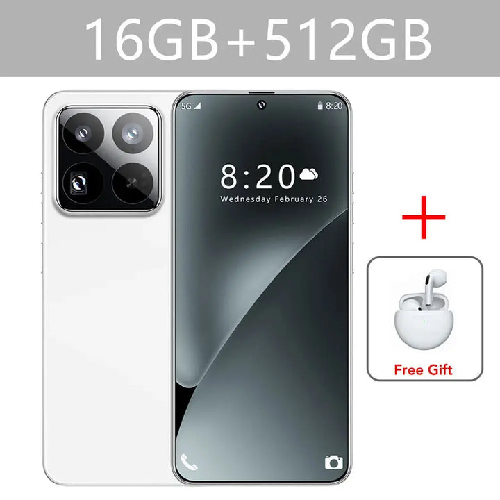 Case For 14T Pro Cheap Cellphones Original 7.0HD Global Version Mobile Cell Phones 4G 5G Dual SIM 5000mAh Android 13 Smartphone Halalzen UK