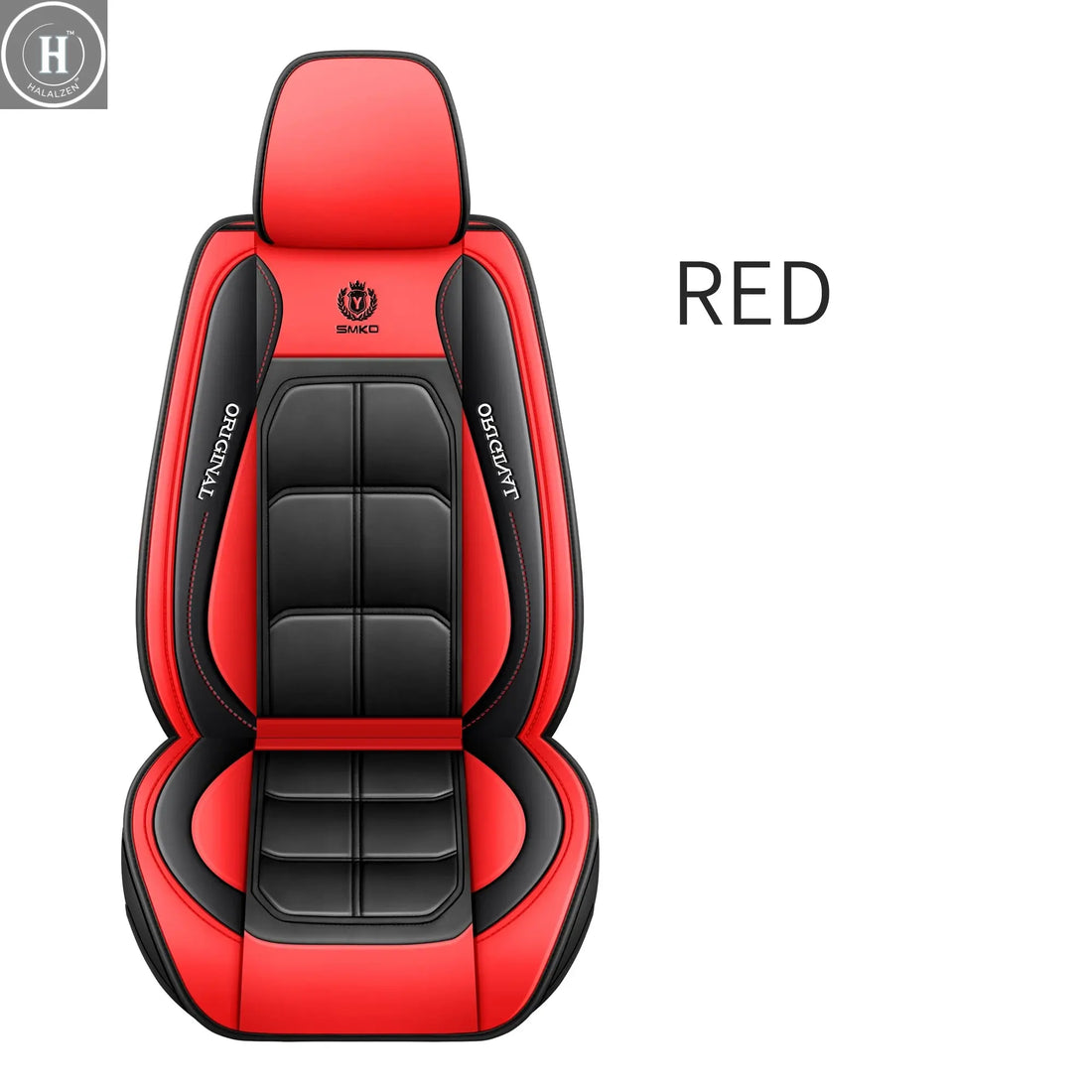 1pc Premium PU Leather Universal Fit Car Seat Cover All-Season Protector Mat with Soft Cushion Full Package Seat Cover HALALZEN