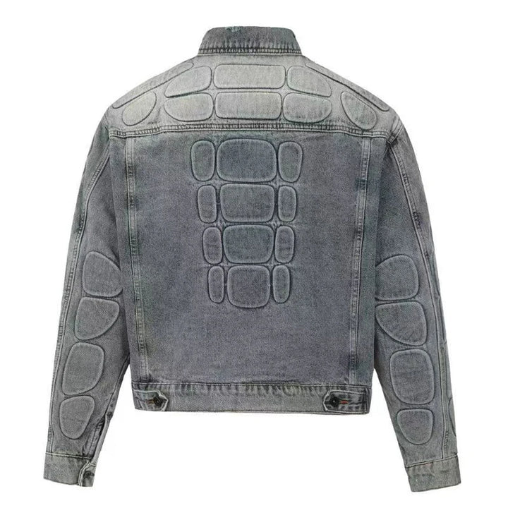 Men's Streetwear Kanye West Denim Jacket New Rapper Hip Hop Style Jean Clothing 2025 Fashion Trend Retro Do Old Ripped Coats