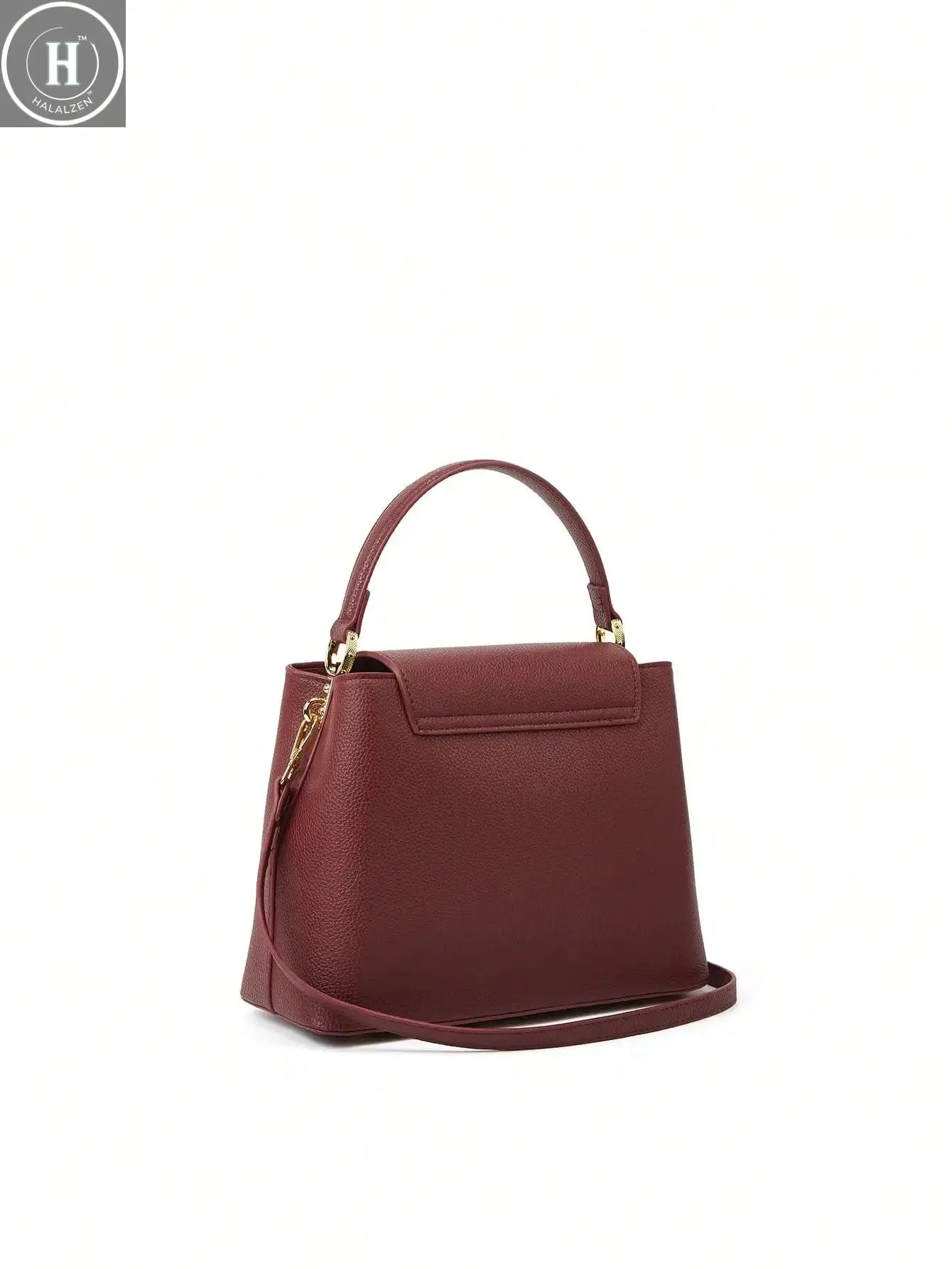 A fashionable crossbody bag with detachable shoulder straps and pebble-patterned leather for ladies HALALZEN