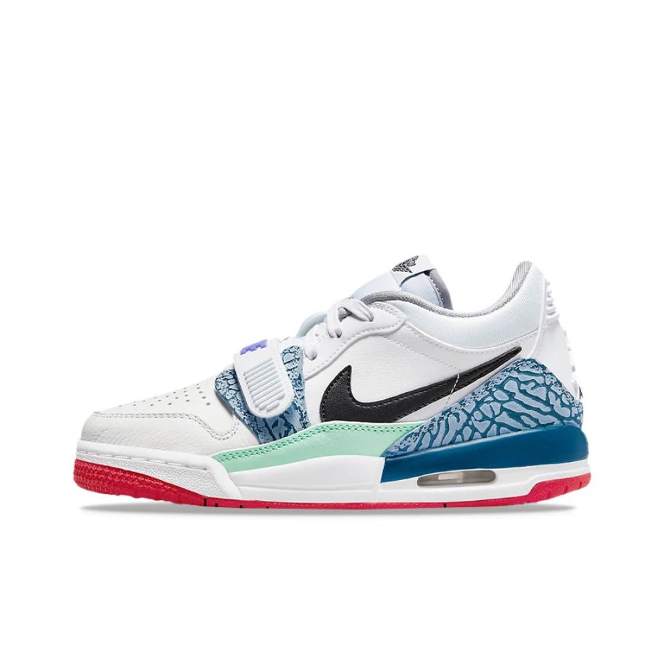 Original Air Jordan Legacy 312 Low 'White Cement' GS Size For Women Retro Classic Casual Street Basketball Shoes