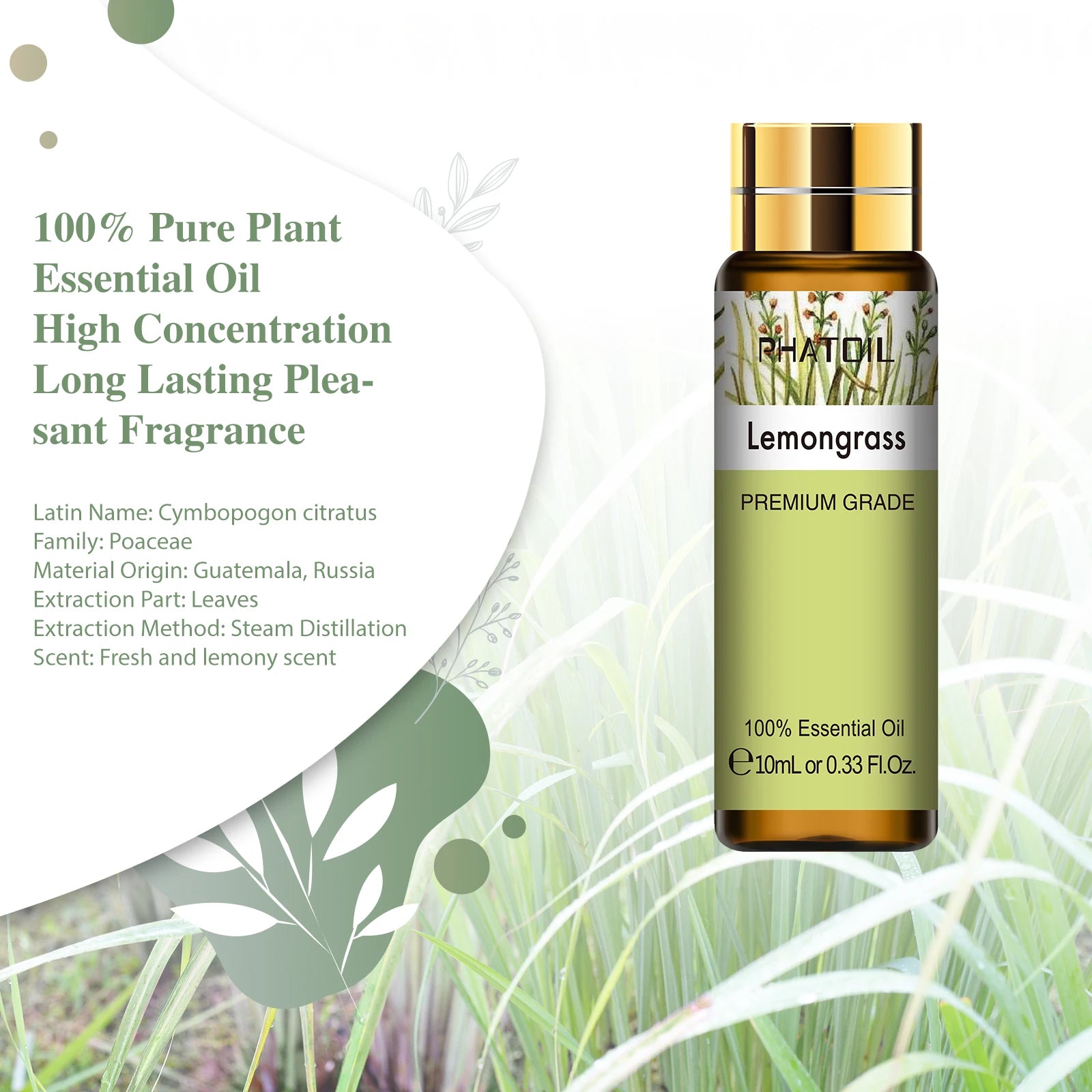 PHATOIL 10ml Sweet Orange Pure Essential Oil with Dropper for Humidifier Diffuser Myrrh Pine Needles Tangerine Thyme Aroma Oils HALALZEN