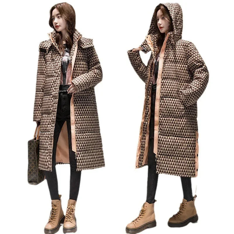 Snow Coat Padded Warm Jacket Down Jacket Winter Women Waterproof Coat Oversized Thick Long Parkas Hooded Jaqueta Feminina