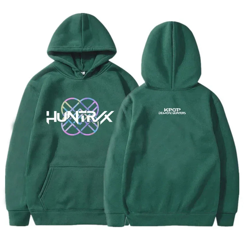 KPop Demon Hunters Huntrix Hoodie Men's Loose Movie Print Hoodie