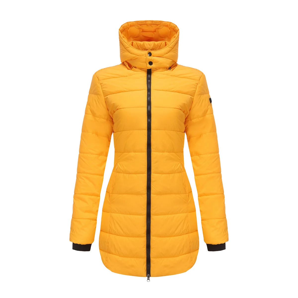 2024 New Waterproof Overcoat Women's Removable Cap Long-sleeved Parkas Winter Warm Jacket Female Red Yellow Gray Dark Blue Coats