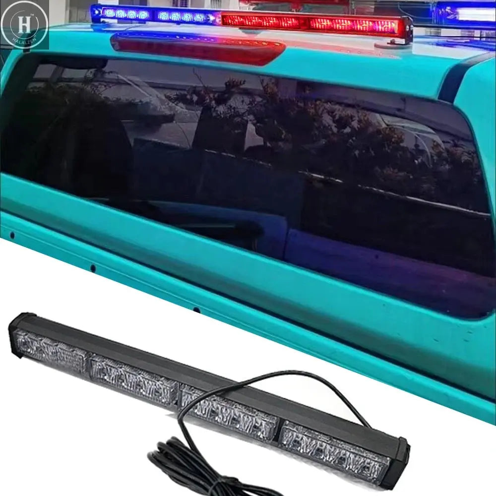 16led Red Blue Flash Car Truck Fireman Police LED Strobe Flashing Emergency Warning Lights Bar Signal Cob Beacon Lamp 12V 24V HALALZEN
