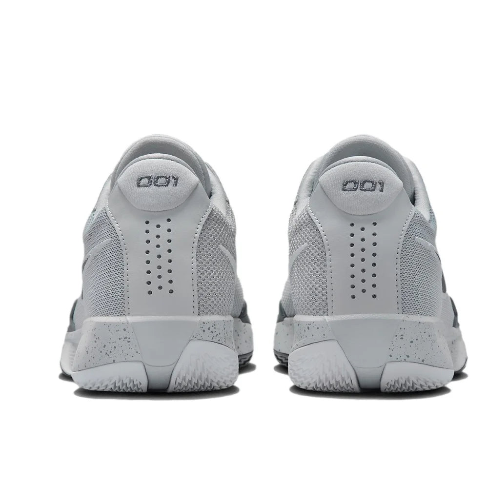 Nike Air Zoom G.T. Cut Academy Men's Low Top Basketball Shoes Comfortable Shock Absorbing Athletic Shoes Gray and White Colorway