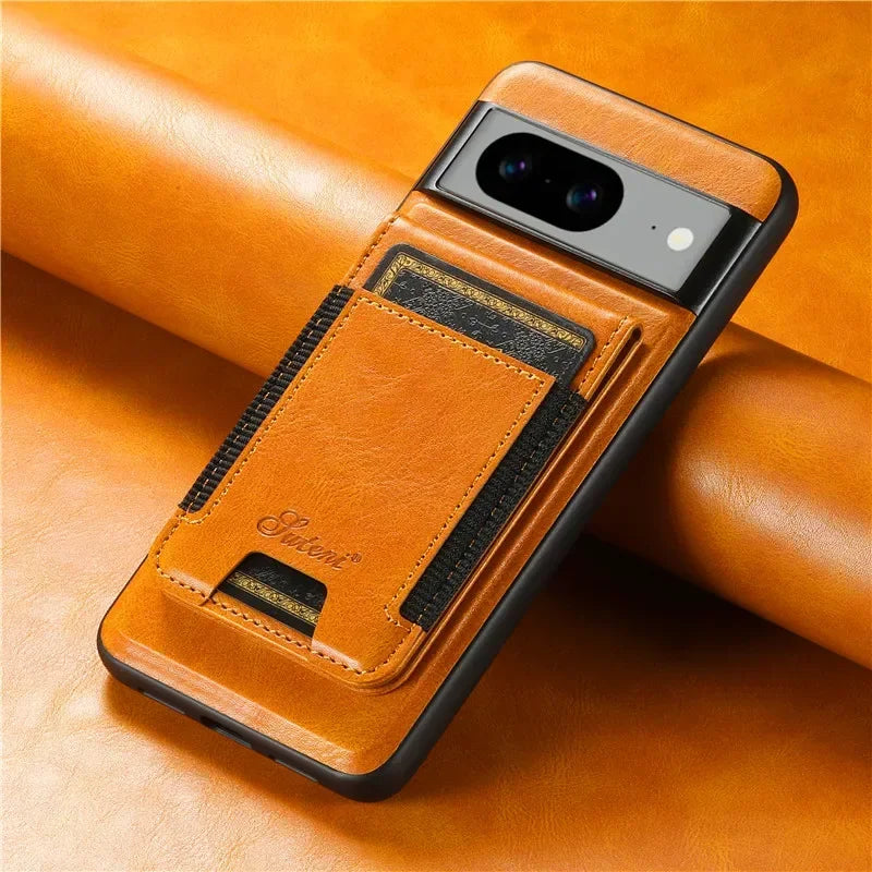 Luxury Magsafe Magnetic Wallet Leather Phone Case For Google Pixel 10 9 Pro XL Pixel 8 7 6 Pro 6A 7A 8APocket Card Holder Cover
